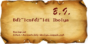 Bölcsföldi Ibolya névjegykártya