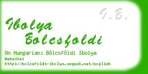 ibolya bolcsfoldi business card